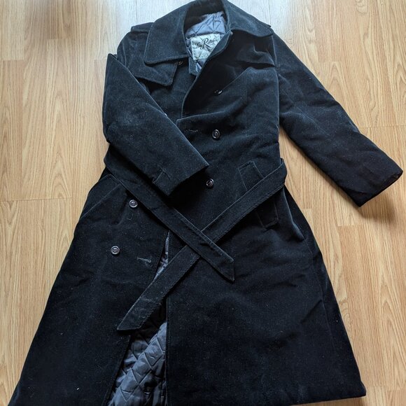 VTG Velour/Velvet Maxi Coat - Picture 1 of 7